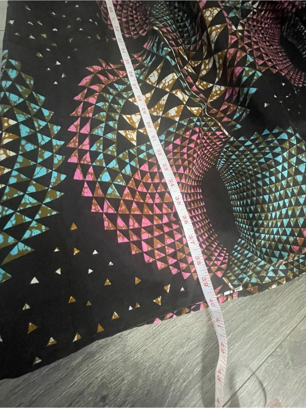 Black Geometric Print Maxi Skirt - Multicolor